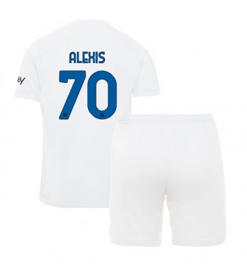 Lacne Dětský Futbalové dres Inter Milan Alexis Sanchez #70 2023-24 Krátky Rukáv - Preč (+ trenírky)